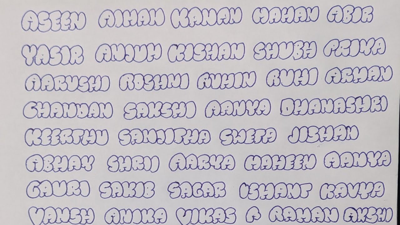 Comment Your Name & Get Bubble Letter Art LIVE 🔴 Darklightarts143#calligraphy #art #fonts #artlovers