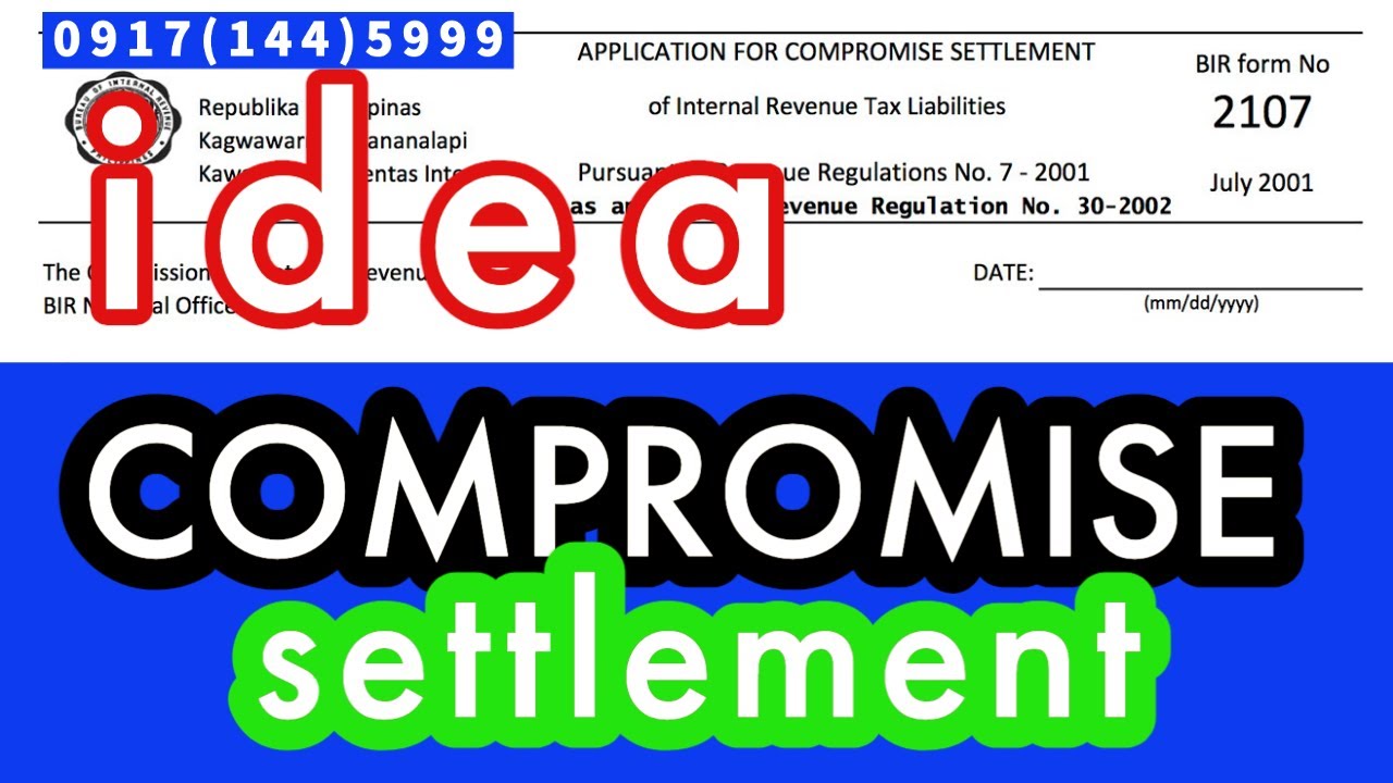Idea to reduce deficiency tax assessment thru compromise settlement without bribing BIR officials