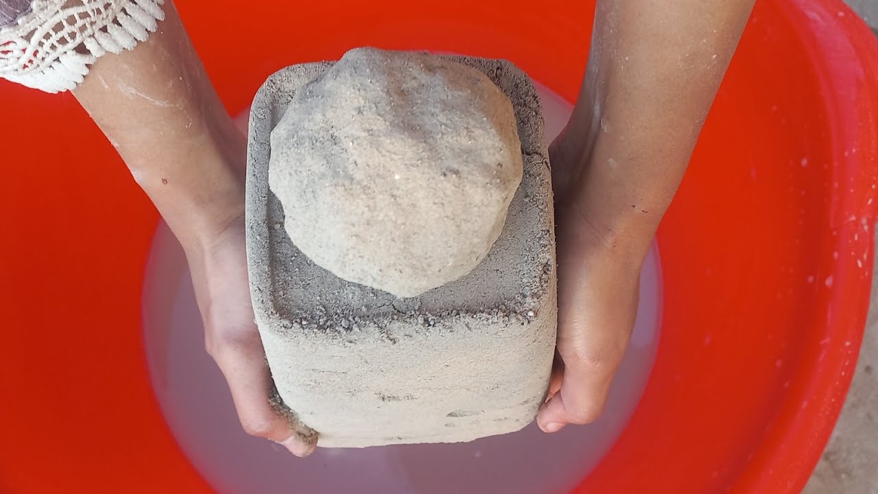 New || Mud and marble powder buckets crumbling and dipping in Water #soft