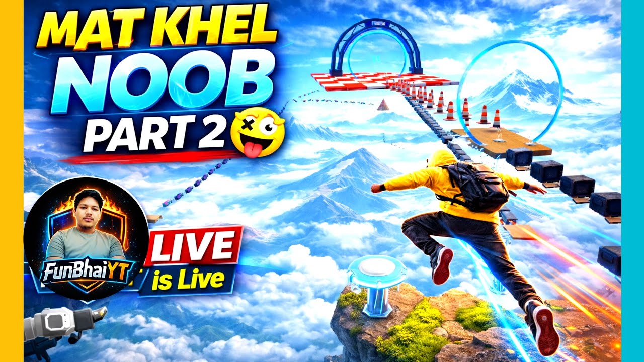 FunBhaiYT is live🔴🔥 MAT KHEL NOOB PART 2 LIVE | Hard Parkour Challenge | BGMI