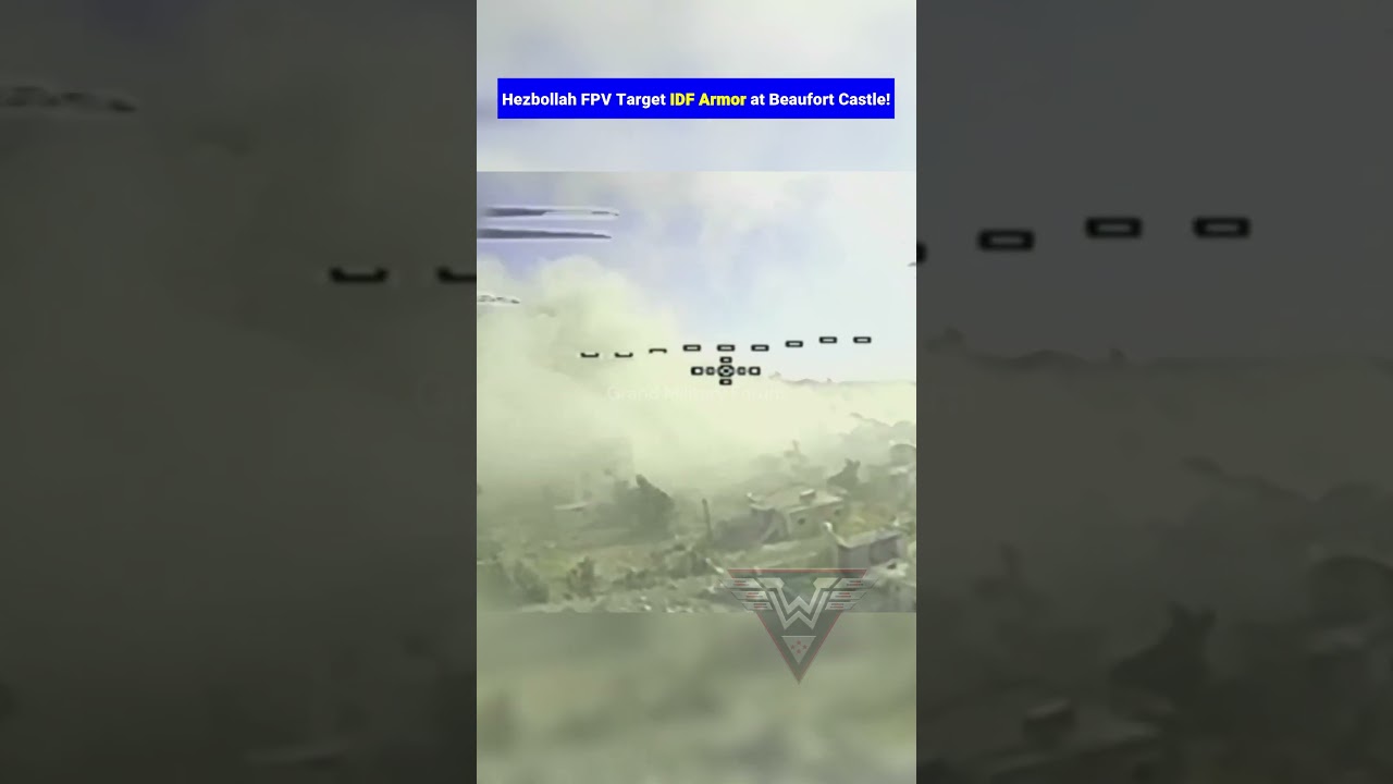 Hezbollah FPV Hit on Israeli Tank Near Beaufort