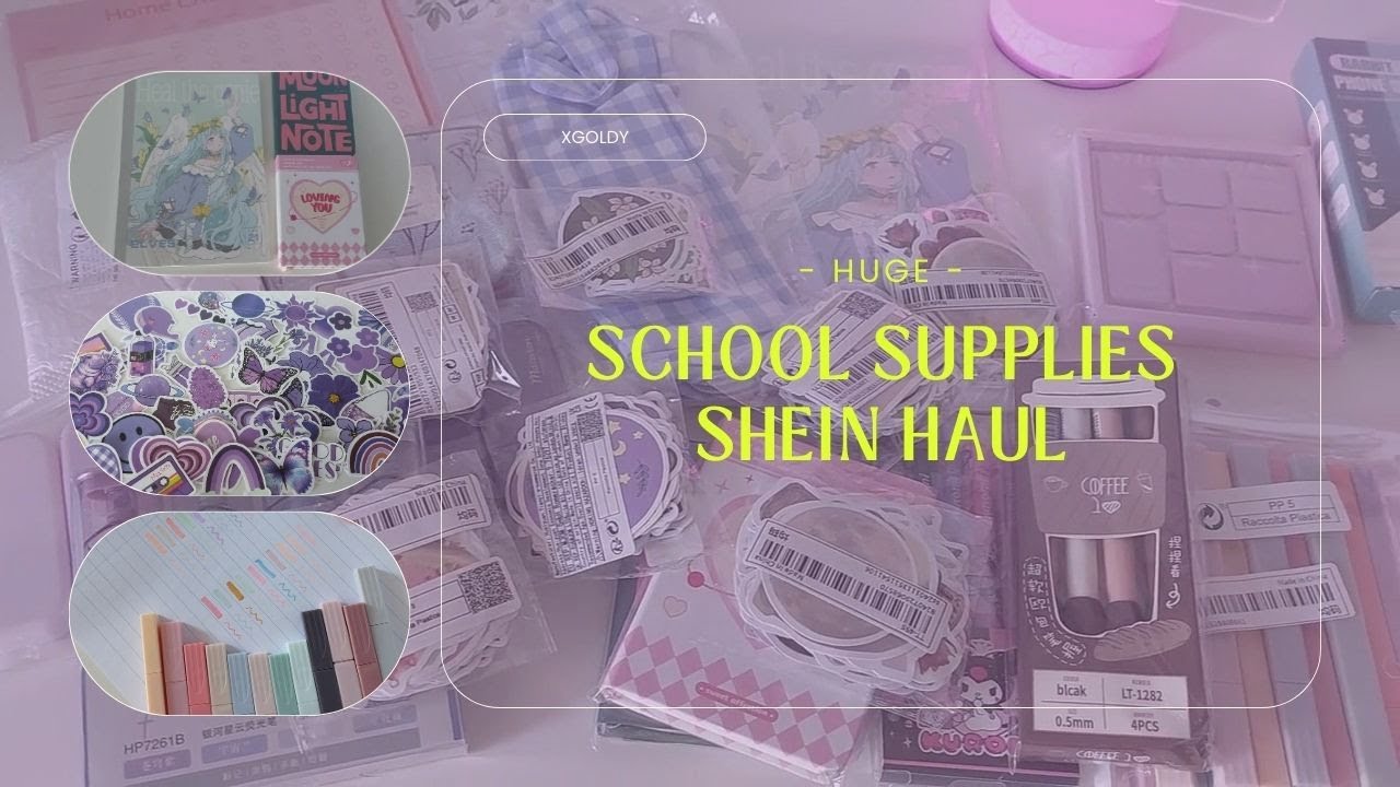 Huge Back To School Shein Haul | Cute Stationery Supplies (stickers, notebooks, etc) | Aesthetic