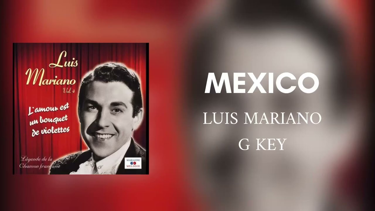 Karaoke- Luis Mariano - Mexico / G key