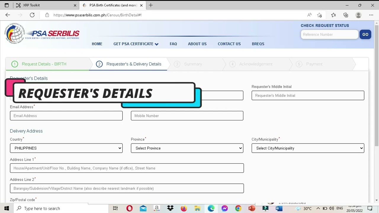 Guide to PSA Online Application via PSA Serbilis / Paano kumuha ng dokumento sa PSA/NSO  online