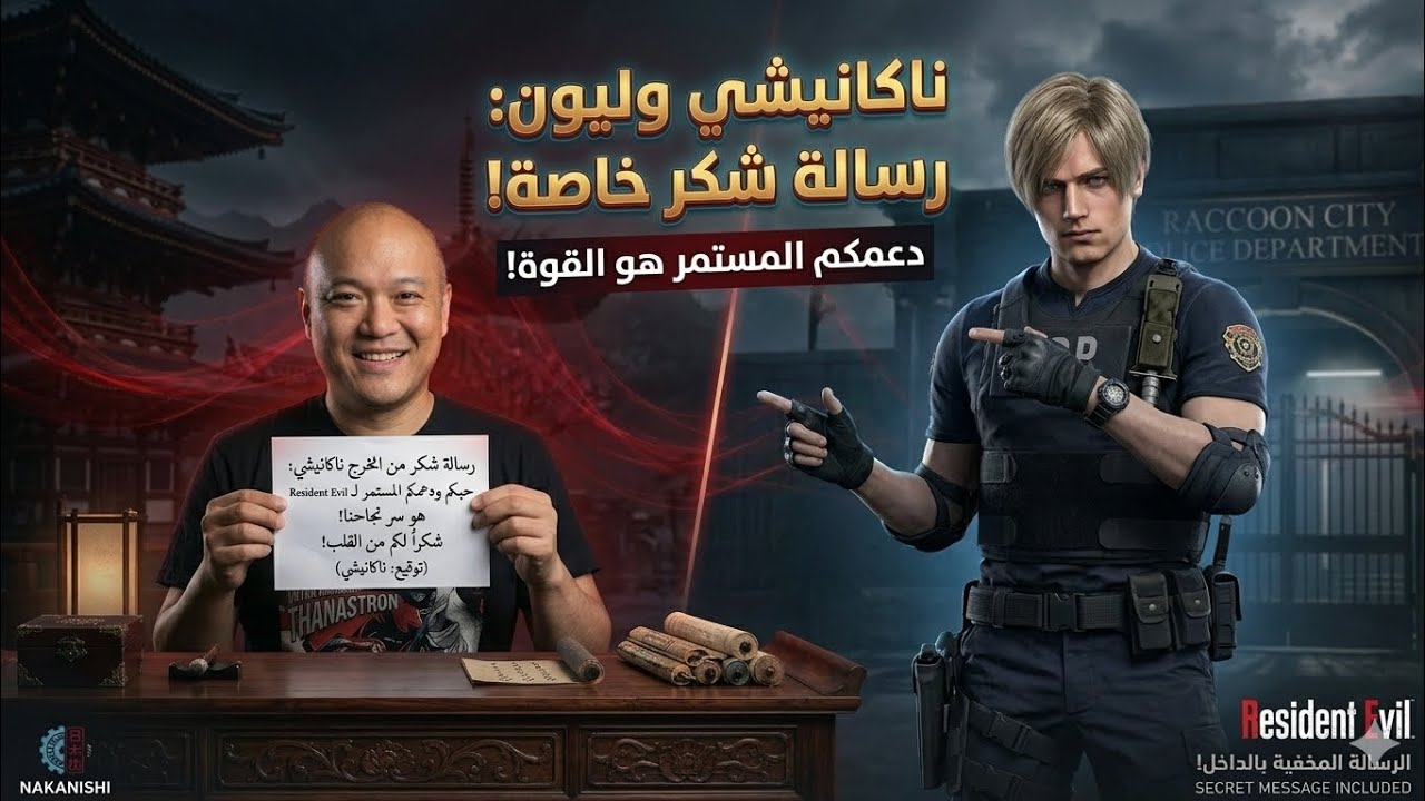 رسالة شكر من مخرج رزدنت( ايفل ريكويام كوشي ناكانيشي) ونهاية الفيديو راح تصدم فانز ليون !! 😮