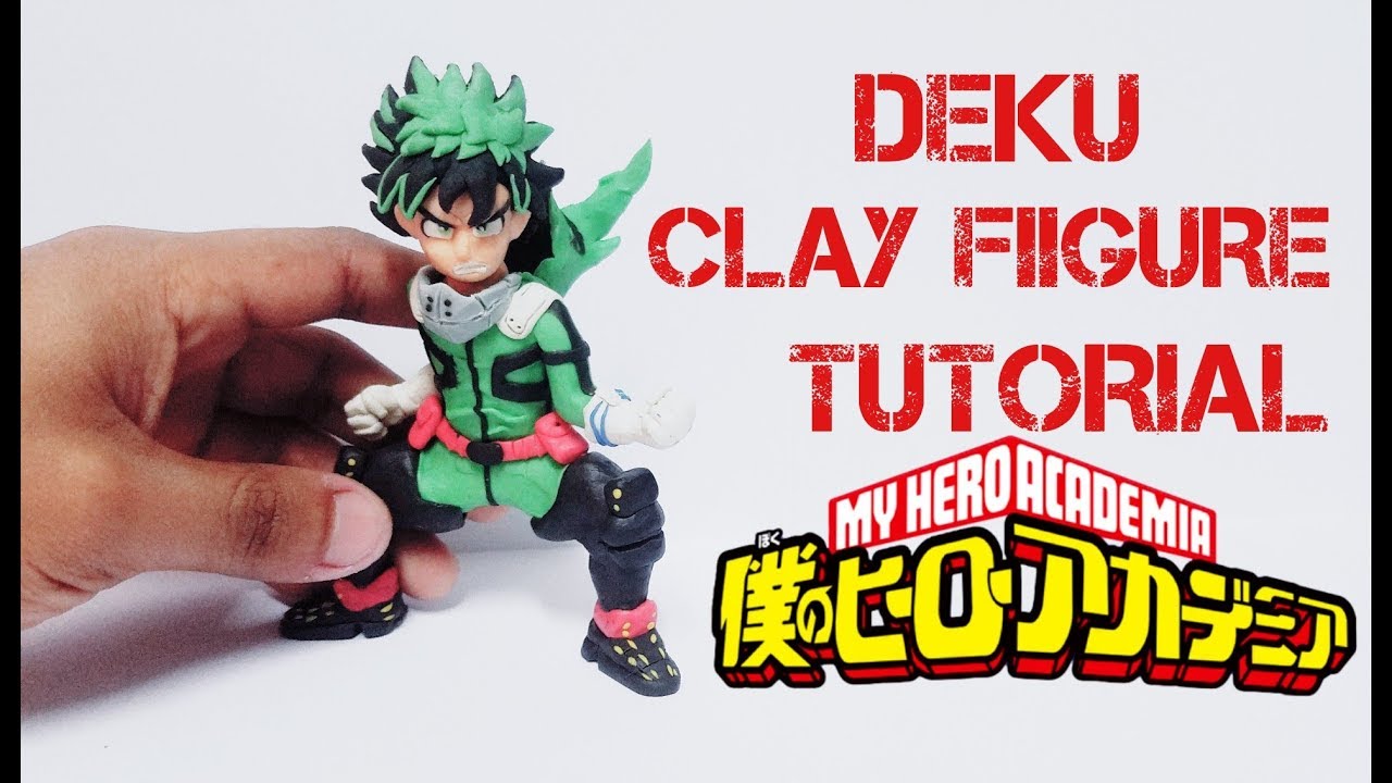 DEKU DE PLASTILINA TUTORIAL / MAKING DEKU CLAY FIGURE TUTORIAL