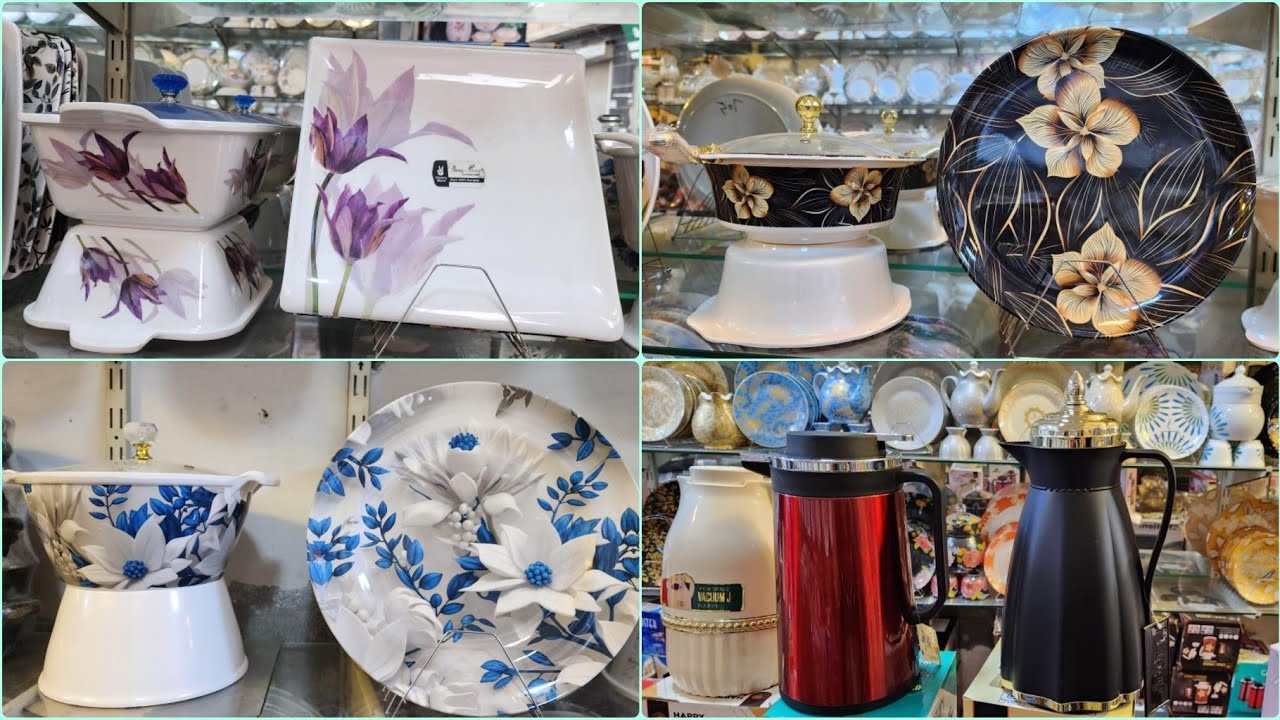 Melamine Dinner Set Glass Cover Wholesale Market Gujranwala/Hot Pot Cooler Set/Spice Box/NonstickSet