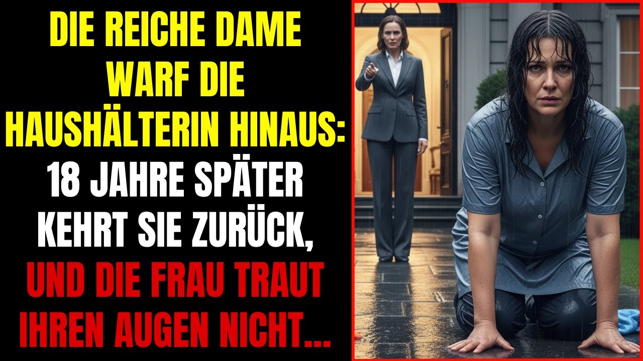 REICHE FRAU WIRFT MAGD RAUS: 18 JAHRE SPÄTER KEHRT SIE ZURÜCK UND SCHOCKIERT IHRE EX-CHEFIN....