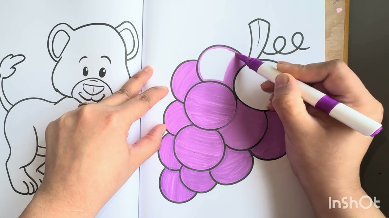 Satisfying colouring for Adults🖍️❤️🍇 ASMR colouring 