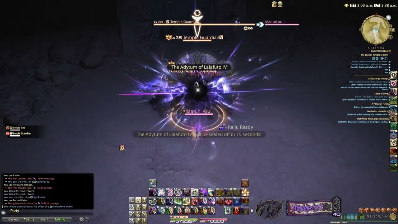FFXIV Speedrun - The Sunken Temple of Qarn in 1:47 (Solo NIN)