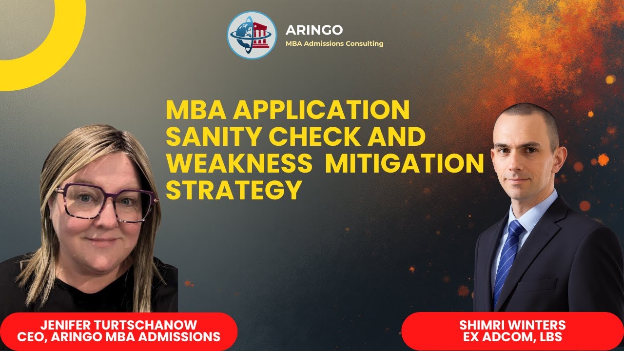 Coffee Chat EP 5- MBA Application Sanity Check and Weakness Mitigation Strategy  | Aringo.com