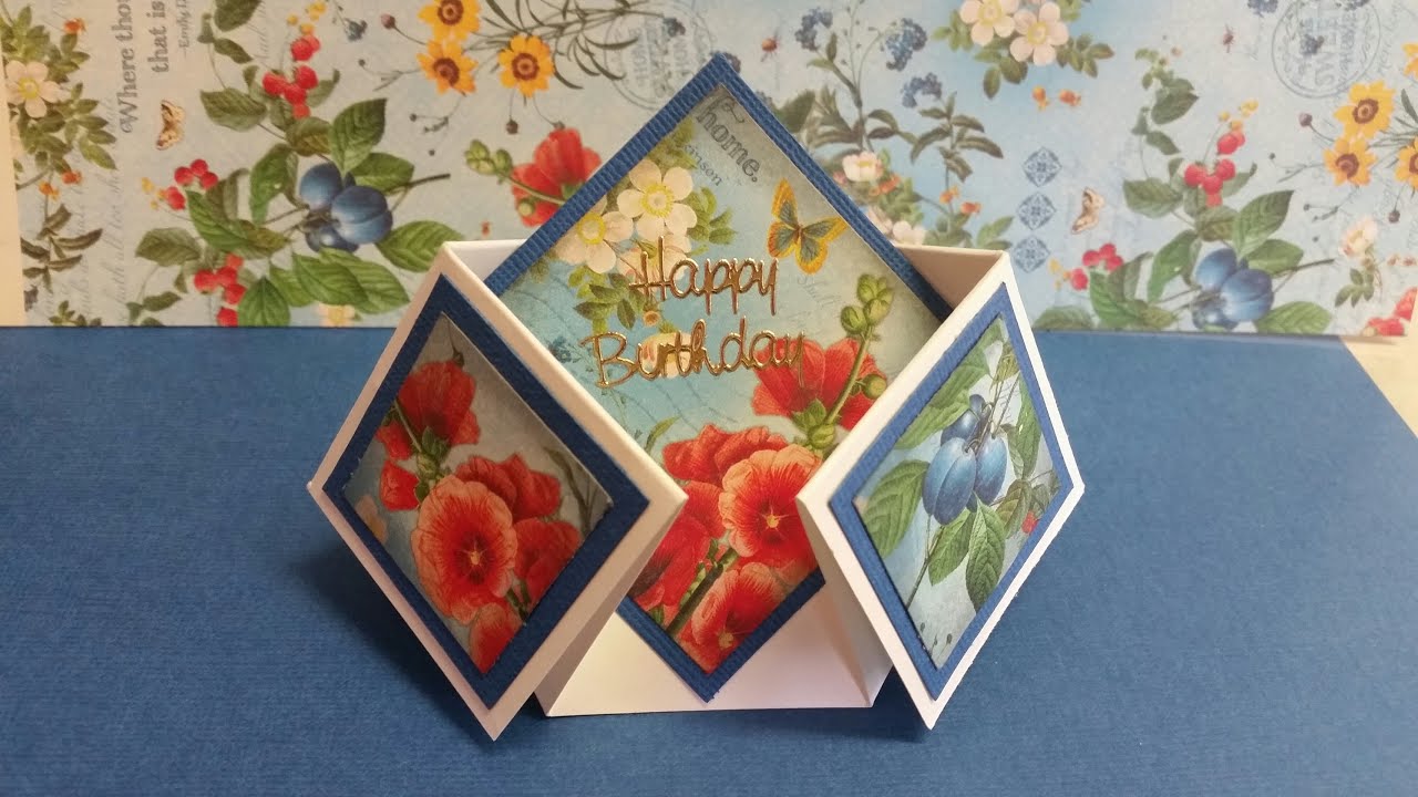 Double Diamond Fold Card, Alice in Paperland
