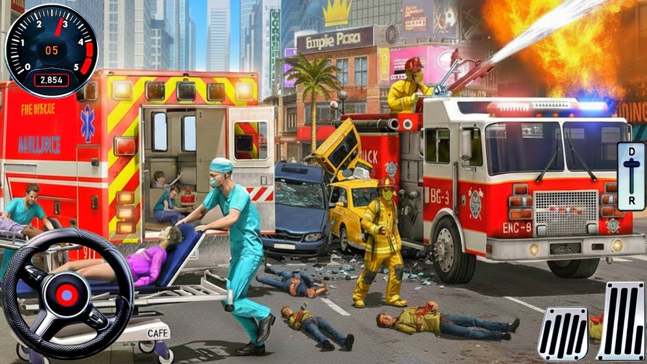 New Firefighter Simulator 2026 - 911 Emergency Rescue Simulator 3D: Android Gameplay