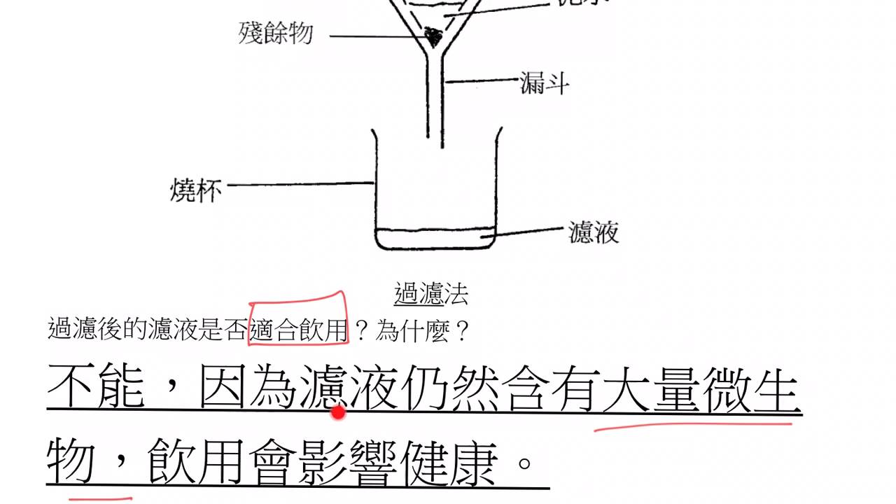 中一科學：13課筆記 水的淨化