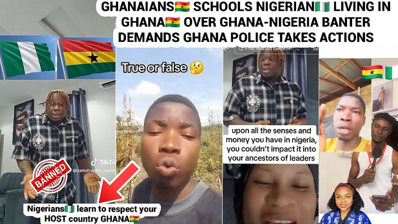 Ghanaians🇬🇭 schools NIGERIAN🇳🇬 LIVING IN GHANA OVER BANTER GHANA POLICE TAKES ACTION IMMEDIATELY