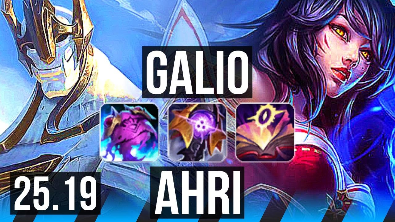 GALIO vs AHRI (MID) | 6/0/22, 40k DMG, Dominating | KR Master | 25.19