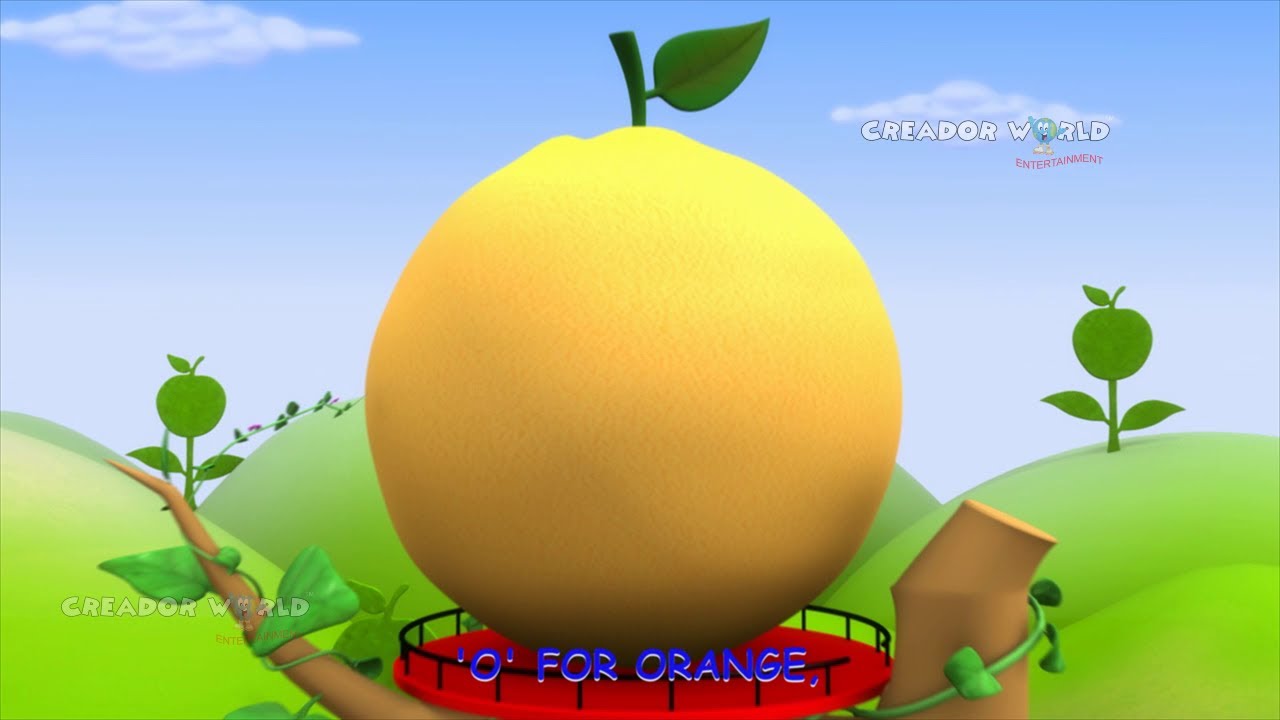 Orange Rhymes | Alphabet Song 3d nursery rhymes for kids | O for orange