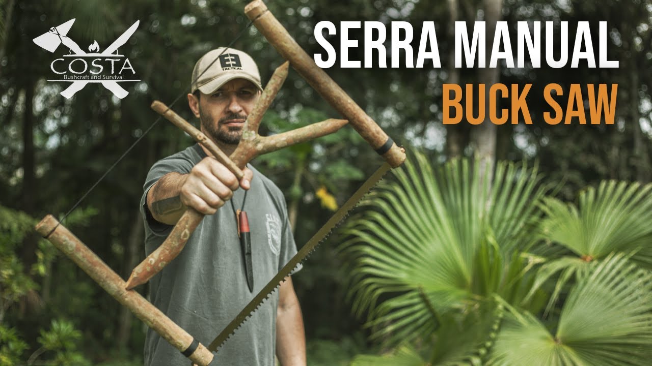 Bushcraft: Serra Manual ( Buck Saw ) com material de poda