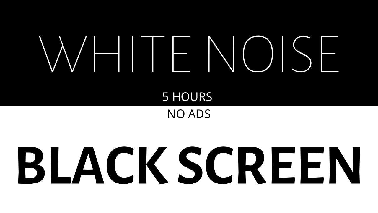5 Hours Super Relaxing White Noise Black Screen | Sleep, Study, Baby |