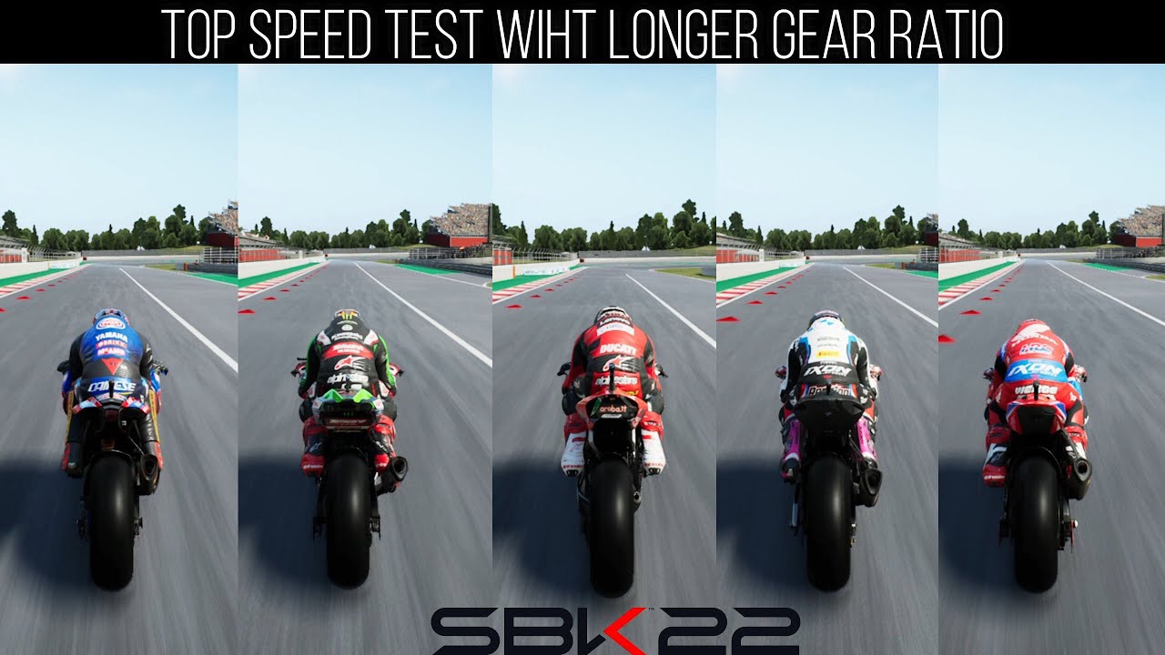 SBK 22 ALL BIKES WITH LONGER GEAR RATIO TOP SPEED TEST | WHICH BIKE IS FASTEST ?? YAMAHA DUCATI BMW