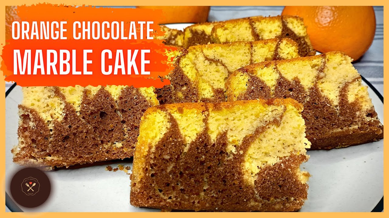 Chocolate Orange Marble Cake Recipe | Marble Cake | Orange Marble Cake | Chocolate Cake Recipe