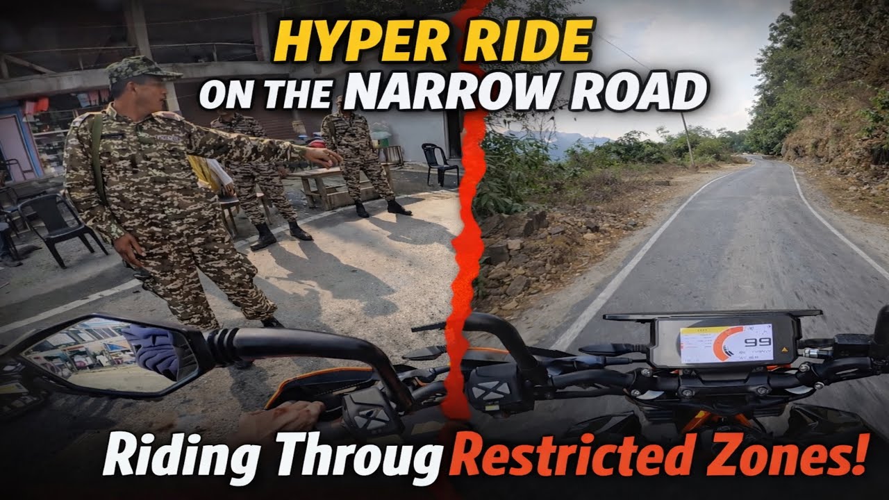 Police ne rok diya😱|| hyper ride on the narrow road🔥