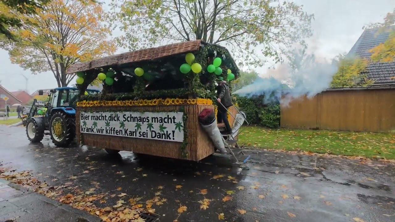 🌧️🚜 Erntewagenumzug Mulsum  am 13.10.2024  🚜  - Spieleclub +THW etc