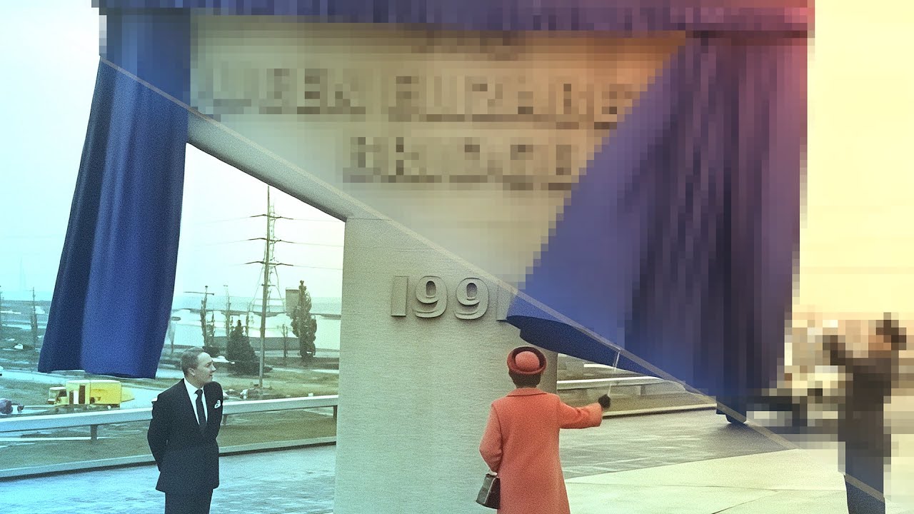 Queen Elizabeth opens the Dartford Crossing (1991) - Topaz Astra Ai Upscale