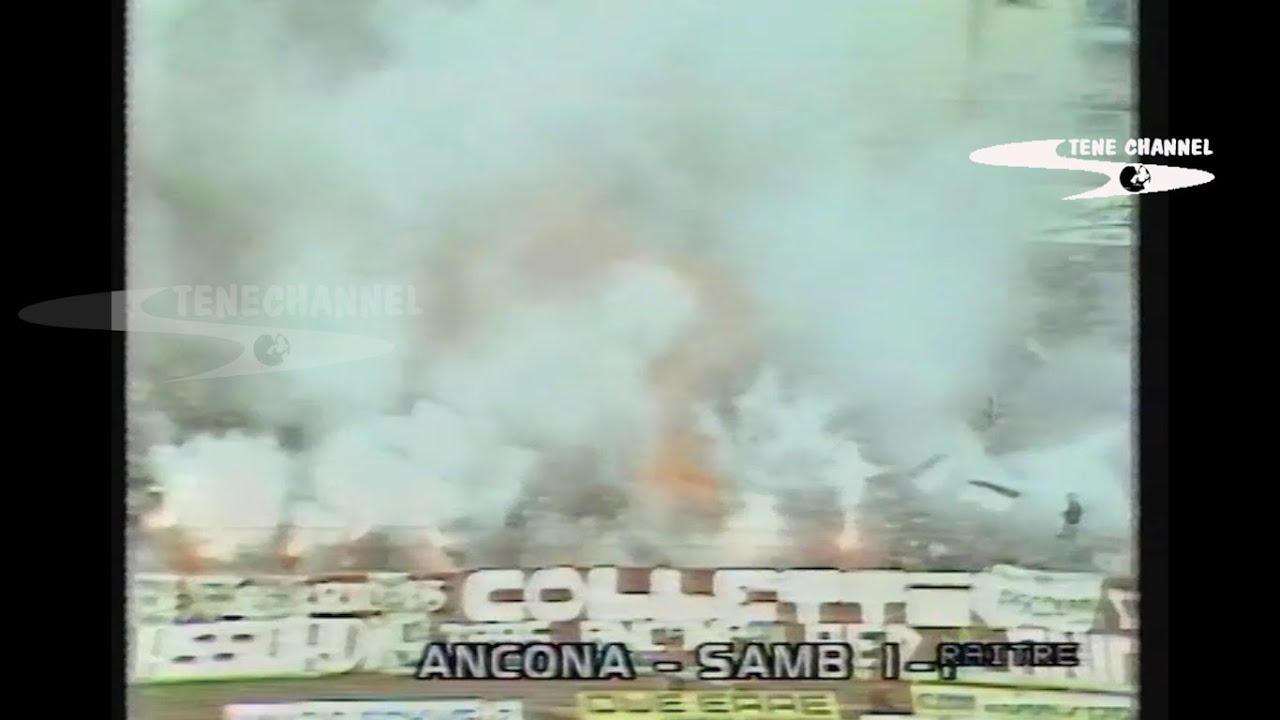 ANCONA-SAMBENEDETTESE 1-1 SERIE B 1988-89 GARA DEL 5 FEBBRAIO 1989 SERVIZIO RAI REGIONE #CASASTENE