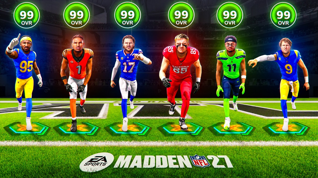 Тачдаун на 99 ярдов каждым игроком с рейтингом 99 в Madden 27