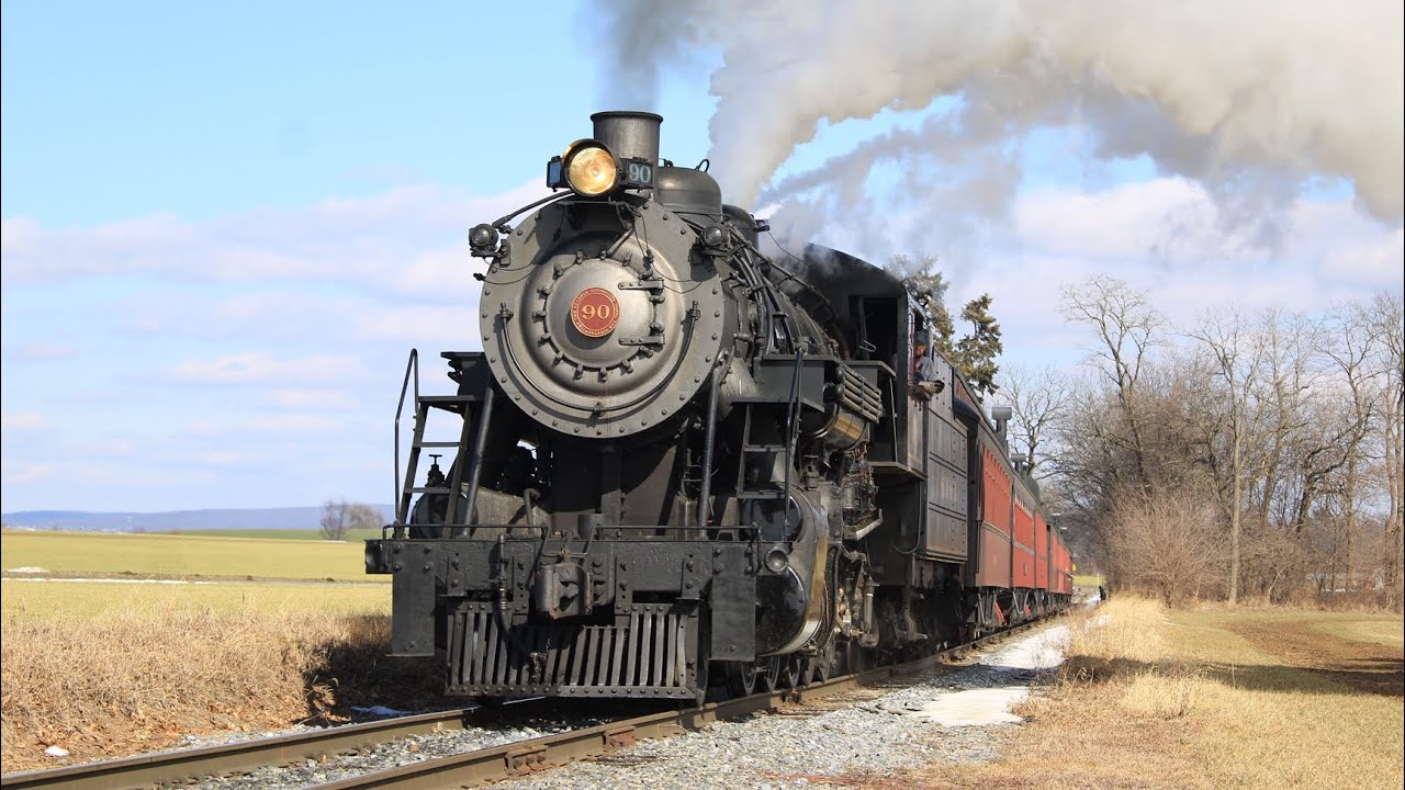 Strasburg Railroad 90: Wintertime In Amish Countryside (HD)