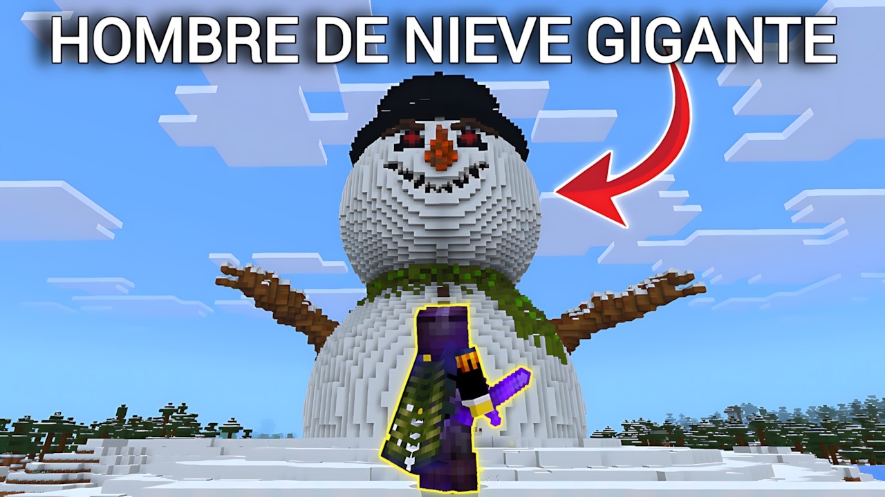 ! Construí un HOMBRE DE NIEVE GIGANTE… y escondí una granja dentro ☃️ | STK 1