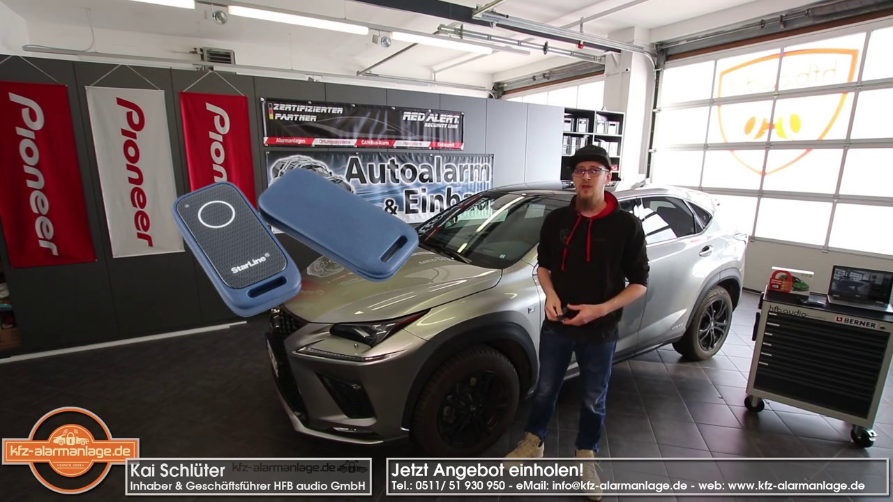 Verbau StarLine Alarmanlage & Wegfahrsperre in Lexus NX 300h