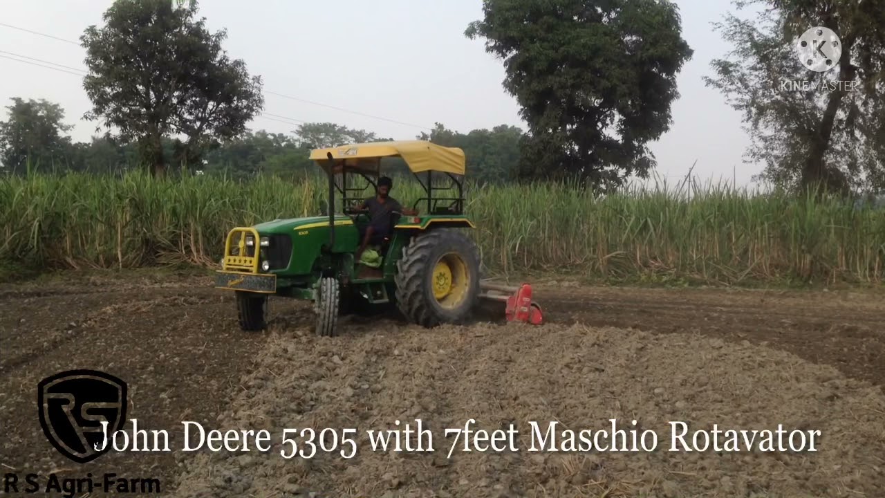 John Deere 5305 with Maschio Rotavator