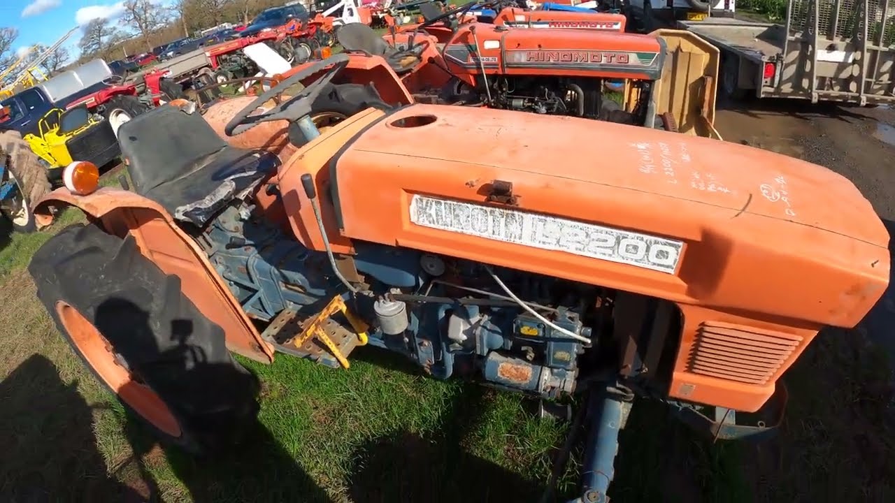 1973 Kubota L2200 1.1 Litre 3-Cyl Diesel 4WD Tractor (22 HP) HJ Pugh & Co Agricultural Auction