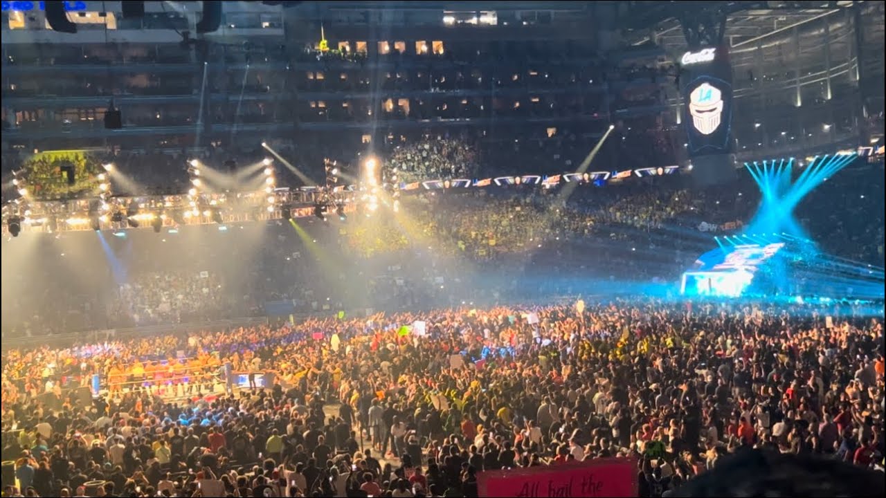 La Knight and AJ Styles Entrances Summerslam Detroit