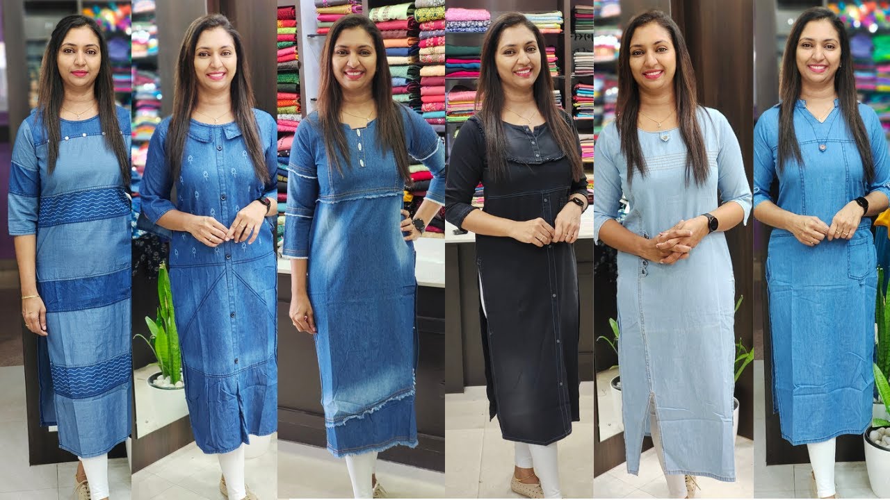 DENIM KURTI DESIGN /JEANS TYPE || 𝐕𝐈𝐃𝐄𝐎#1269 || #𝐆𝐋𝐈𝐓𝐙𝐈𝐍𝐃𝐈𝐀_FASHIONS