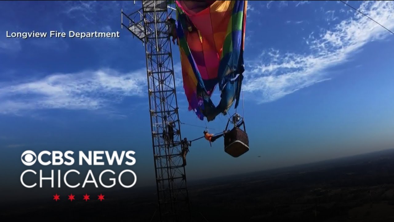 2 people rescued from hot air balloon crashed into call phone tower in Texas