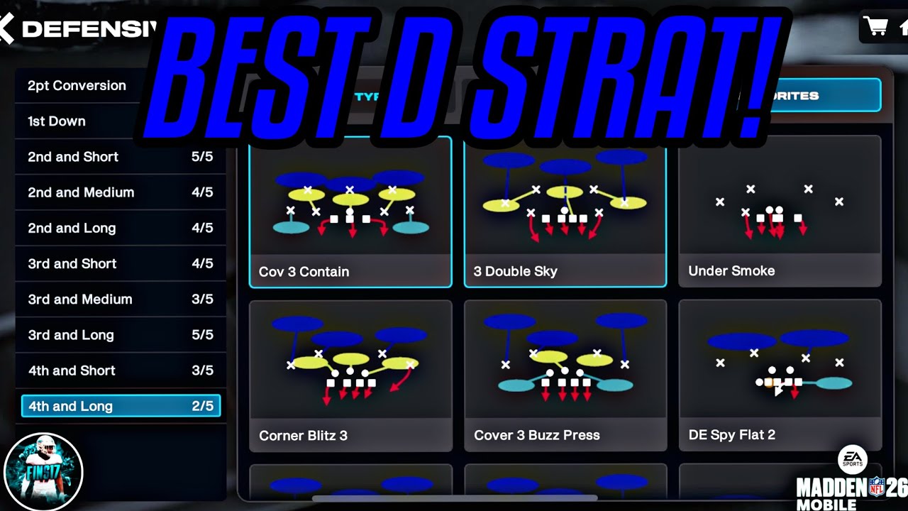 ЛУЧШАЯ ЗАЩИТНАЯ СТРАТЕГИЯ В ИГРЕ! ПОЛУЧАЙТЕ МНОГО СТОП-АТАКОВ! Madden Mobile 26