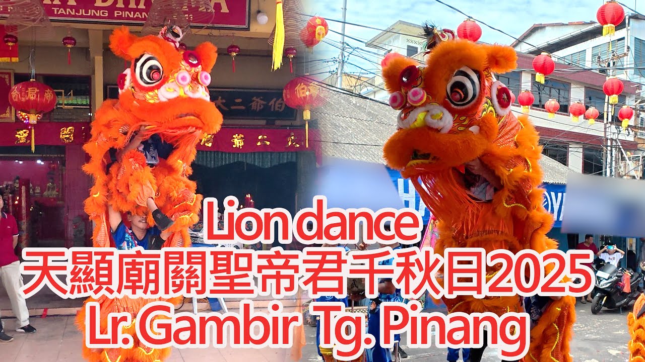 舞獅慶祝天顯廟關聖帝君千秋日2025 | Lion Dance Weiwu Tnj @Tiān xiǎn miào Temple in Lr  Gambir Tanjung pinang