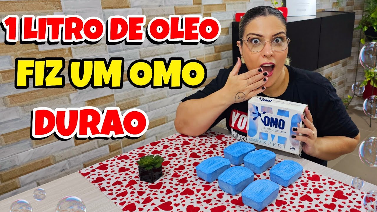 COMO FA&Ccedil;O MEU SAB&Atilde;O CASEIRO OMO EM BARRA SUPER F&Aacute;CIL DE FAZER E MUITO DURO😍😱