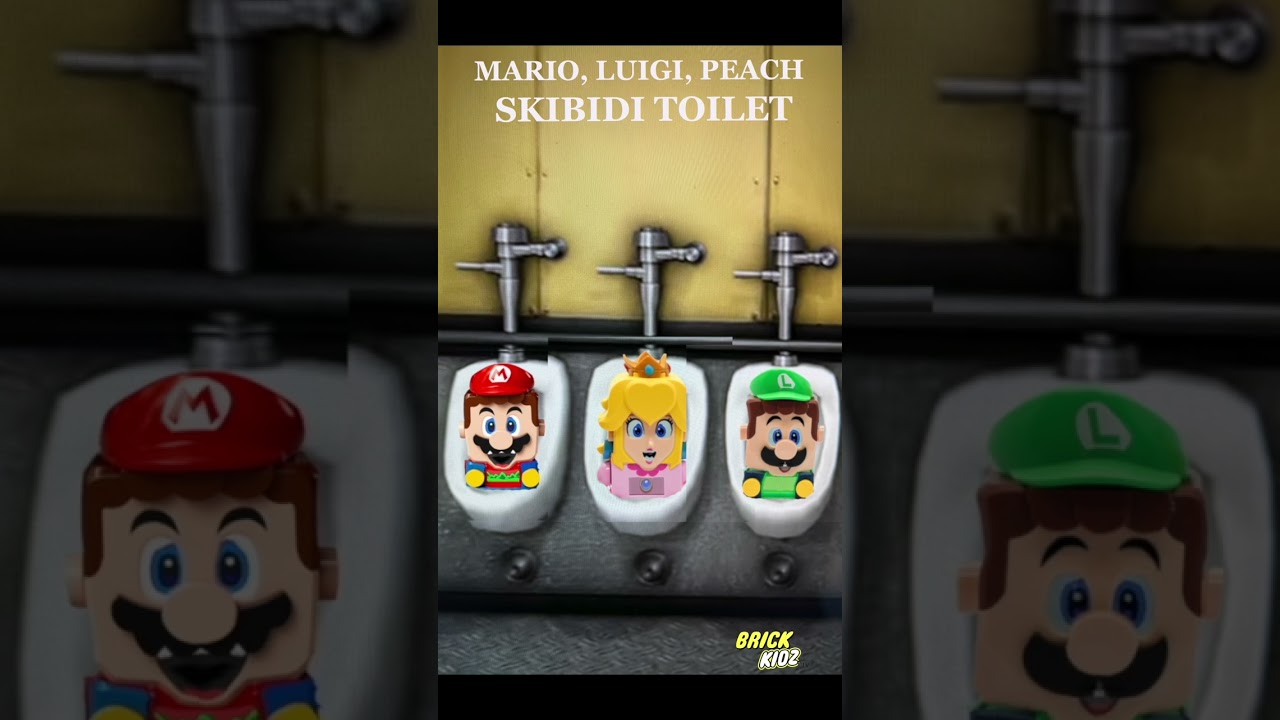 Skibidi Toilet - Lego Mario, Lego Peach, Lego Luigi Edition!  #viral  #lego #trending