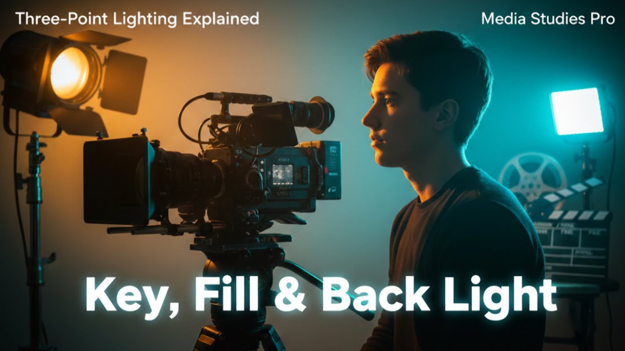 Key Light, Fill Light & Back Light Explained | Three-Point Lighting Mastery | Media Studies Pro
