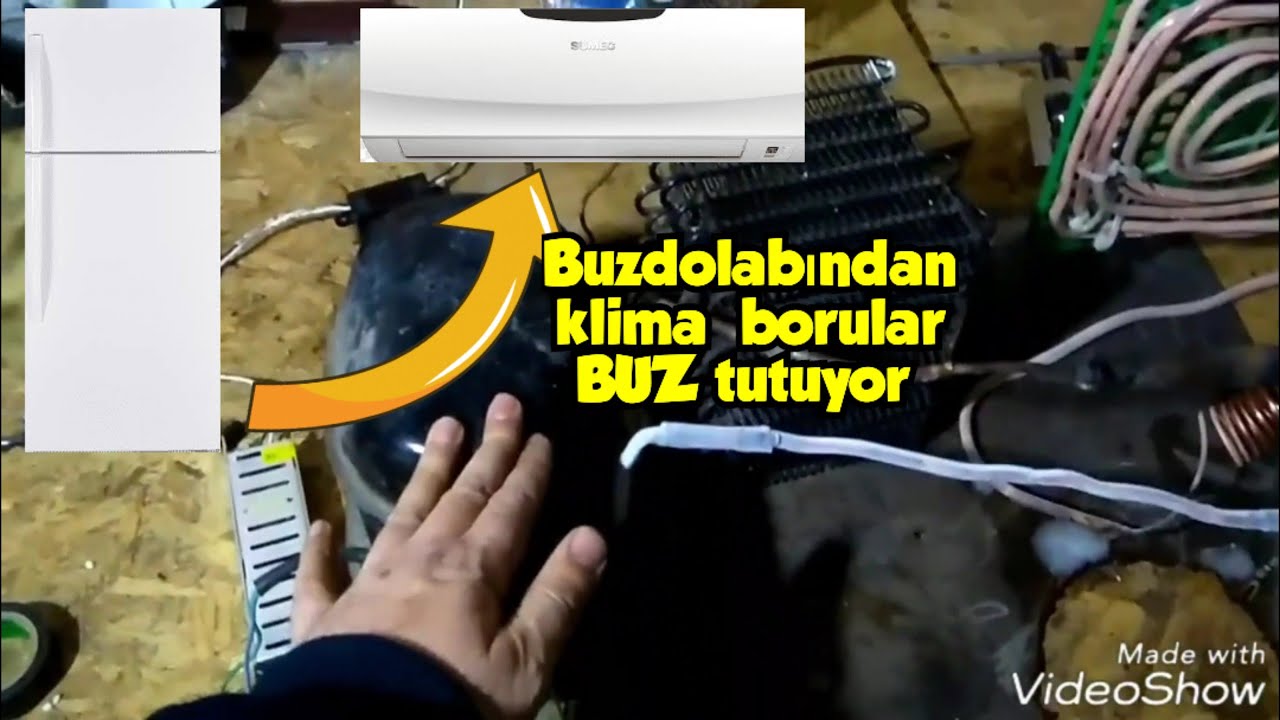 Buzdolabı motorundan klima yapımı
