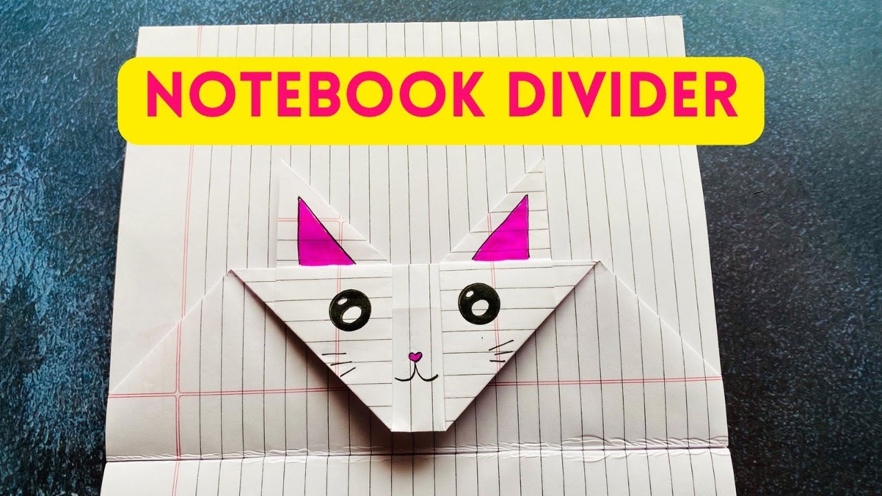 DIY Notebook Divider | Notebook Partition | How to make Partition in Notebook |Term 2 Partition #cat