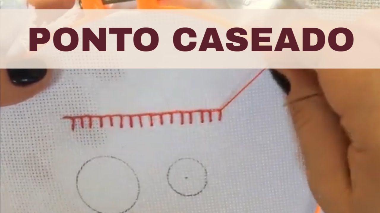 PONTO CASEADO bordado à mão 🌹 o básico do ponto de bordado livre