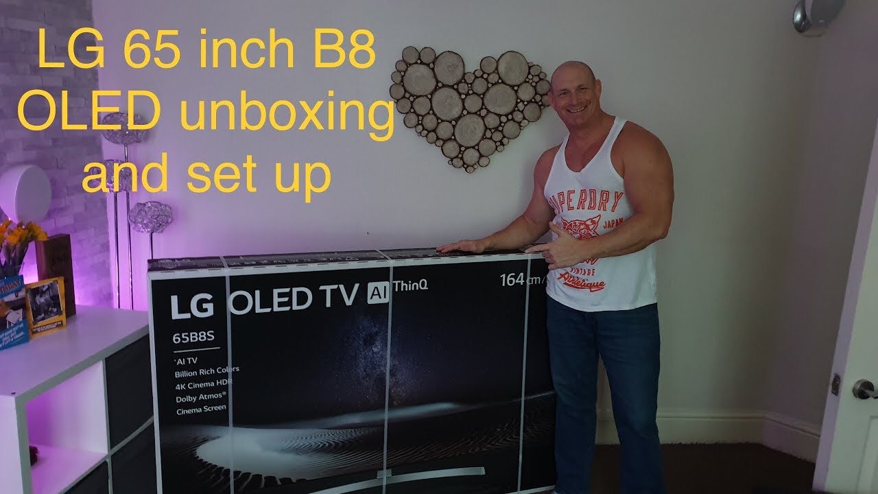 2018 65’’ LG B8 OLED/OLED65B8SLC unboxing,wall mounting setup and demo.