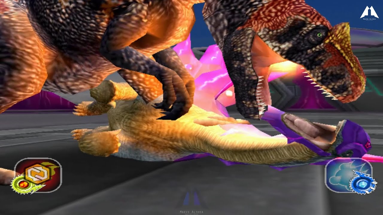 Dinosaur King Arcade Game 恐竜キング Gojirasaurus X Saurophaganax VS Stage 3 Space Pirates Spectre Jark