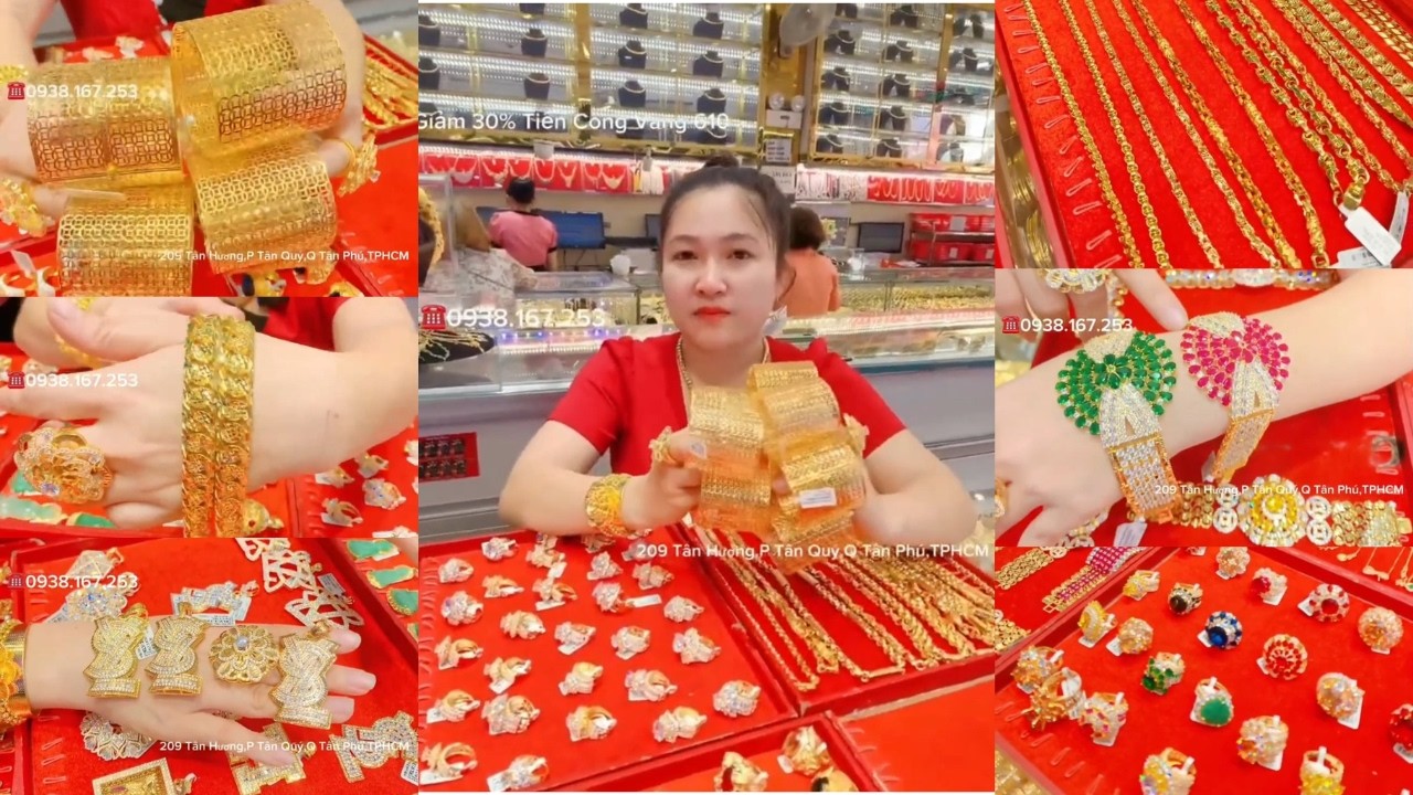 TIỆM VÀNG KIM THÀNH THẢO Giới Thiệu Vàng Cty 610, Dây, Lắc, Vòng, Nhẫn Víp, Mặt Dây.
