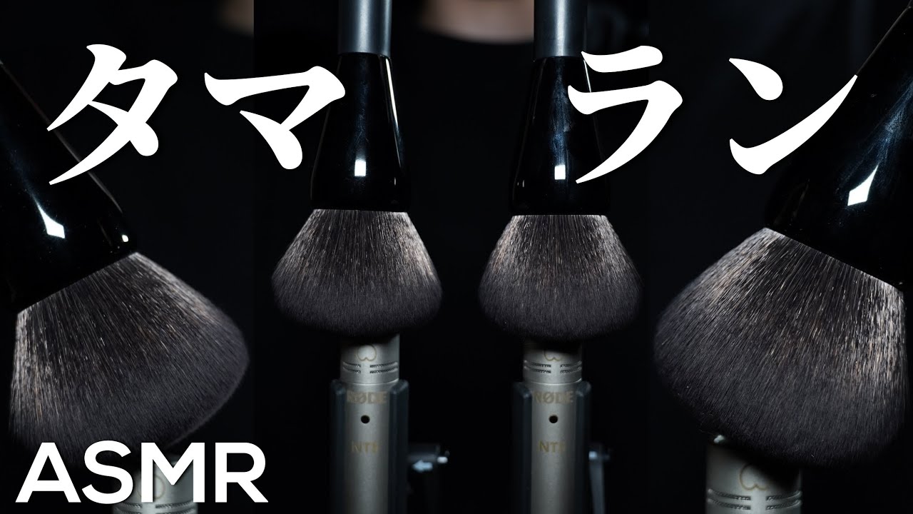 ASMR 音圧がたまらんメイクブラシを使ったマイクブラッシング Mic Brushing with Makeup Brush (No Talking)